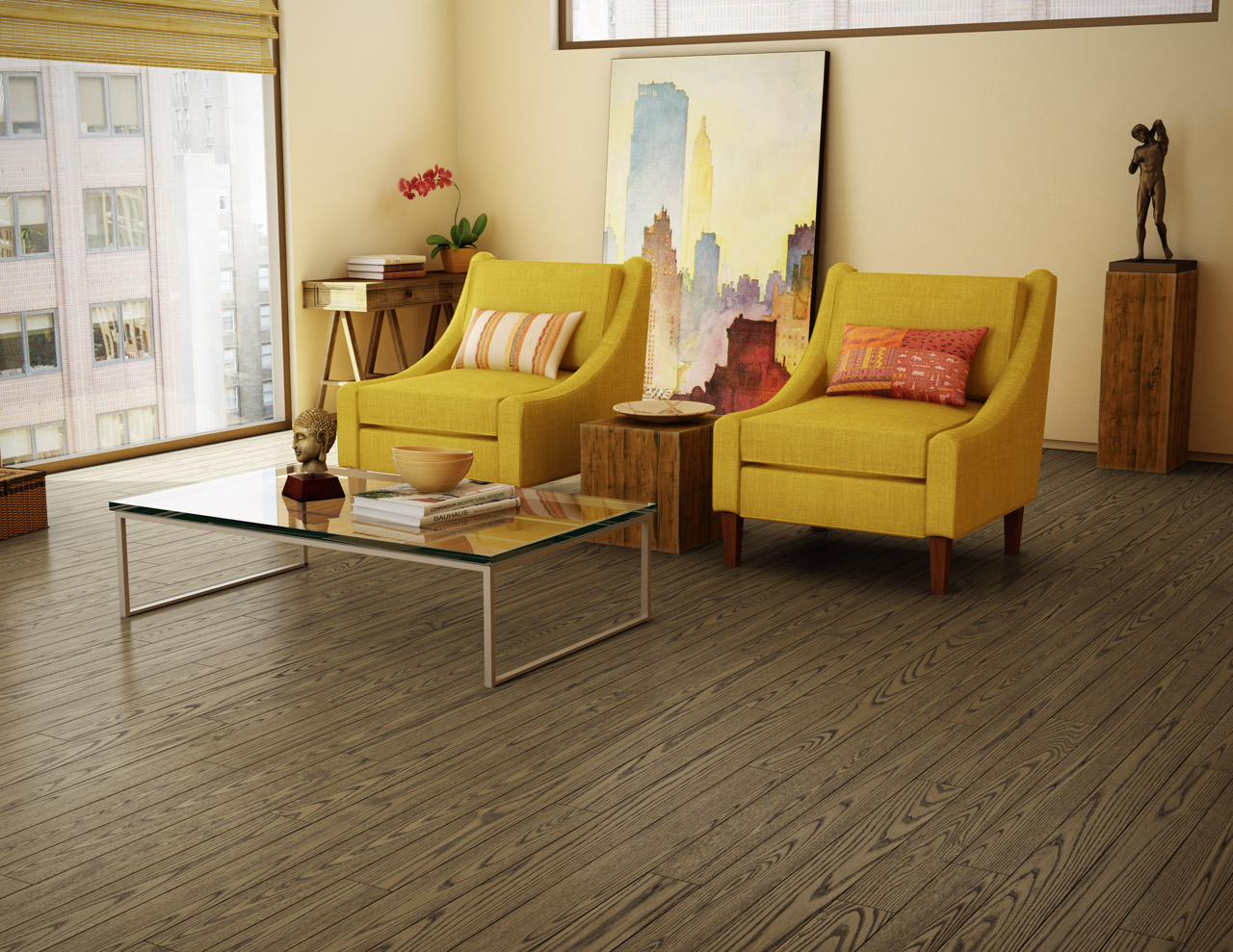 ASH, BRUSHED TEXTURE, COLOR KOMODO